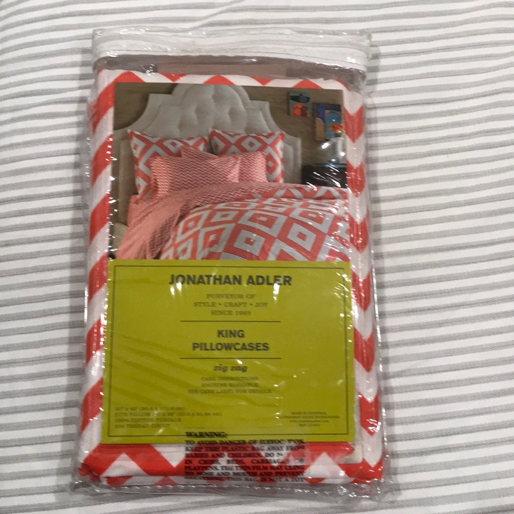 Jonathan Adler king pillowcases